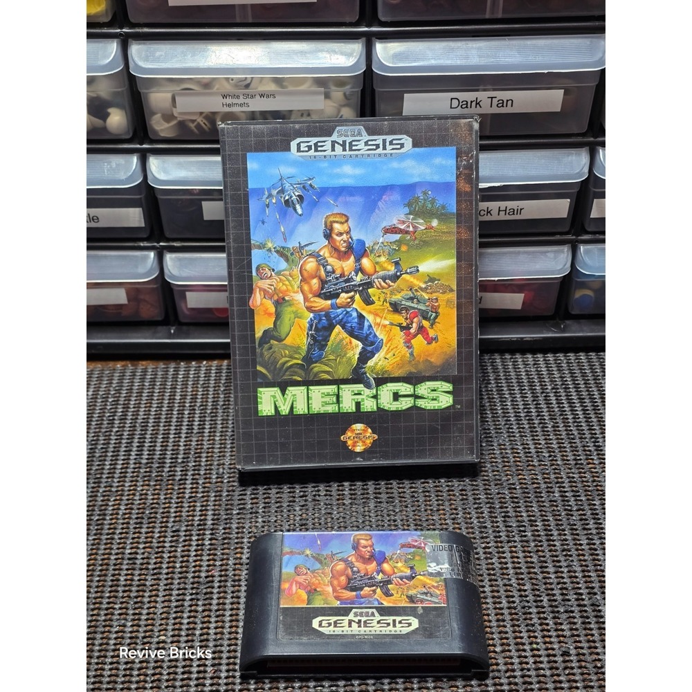 Mercs W/Reg Card (Sega Genesis, 1991) Game and Case Tested Working‎ Great Cond.